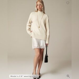 J.Crew Cream Cotton Turtleneck Sweater Size Medium NWT